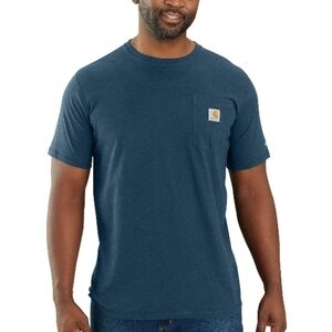 Carhartt Men's Blue FORCE Short Sleeve Pocket Tee XL
